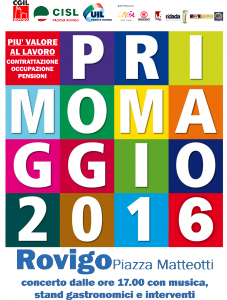 Fronte Volantino 1° maggio 2016 ROVIGO